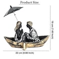 thumbnail image 3 of Romantic Couple in a Boat Figurine - Ideal Gift for Girlfriend, Boyfriend, Husband, or Wife | Perfect for Home and Office Decoration, Ideal for Valentine's Day or Anniversaries, 3 of 5