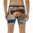 thumbnail image 2 of Men's Boxer Briefs, Cowboy Hat Guinea Pig Soft and Breathable Mens Underwear Boxer Briefs With Widen Waist, 2 of 5