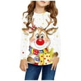 thumbnail image 3 of Odeerbi Toddler Girls Kids Christmas Shirts Cartoon Print Long Sleeve T-Shirts Tops Gold 5-6 Years, 3 of 6