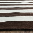 thumbnail image 3 of SAFAVIEH Montauk Saranna Striped Cotton Area Rug, Chocolate/Ivory, 9' x 12', 3 of 6