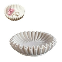 CELNNCOE Marble Bowl Fruit Bowl, Large Decorative Bowl for Home Decor -,Stone Bowl Decorative Bowl Decorative Trays Marble Fruit Bowl Marble Ruffle Bowl Marble Floral Bowl Home Decor Gifts (6 inch)