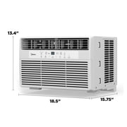 Midea 10,000 BTU Window Air Conditioner, Comfortsense Remote, Wi-Fi and Alexa Compatible, Cools Up to 450 Sq Ft, White