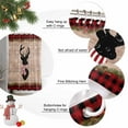 thumbnail image 4 of Merry Christmas Shower Curtain, 60" x 72", Elk Pine and Berry Red and Black Buffalo Plaid Waterproof Bathroom Curtain Washable Shower Curtain Set with 12 Hooks, 4 of 6