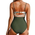 thumbnail image 4 of VerPetridure One Piece Bathing Suits for Women High Cut Women Front Cross Cutout Mesh One Piece Swimsuits Tummy Control Swimwear Tankini Monokini Beachwear, 4 of 7