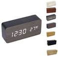 thumbnail image 4 of Smart Bamboo Wooden Electronic Digital Alarm Clock Sound Control Time Temperature Led Display Workhe, 4 of 9