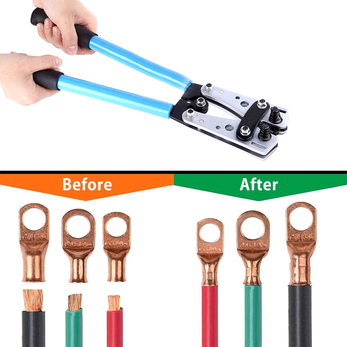 Homemart Cable Lug Crimper Tool 650mm2, Wire Crimping Tool, Pliers for