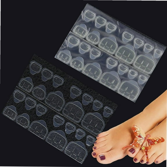 Sticky Tabs for Nails, 50 Sheets Thin Nail Glue Stickers, Transparent Double-Sided Jelly Nail Adhesive Tabs for Women and Girls Pingfen
