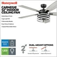 thumbnail image 5 of Honeywell Carnegie Ceiling Fan, Quiet Motor and Remote Control, 52", Matte Black, 5 of 12