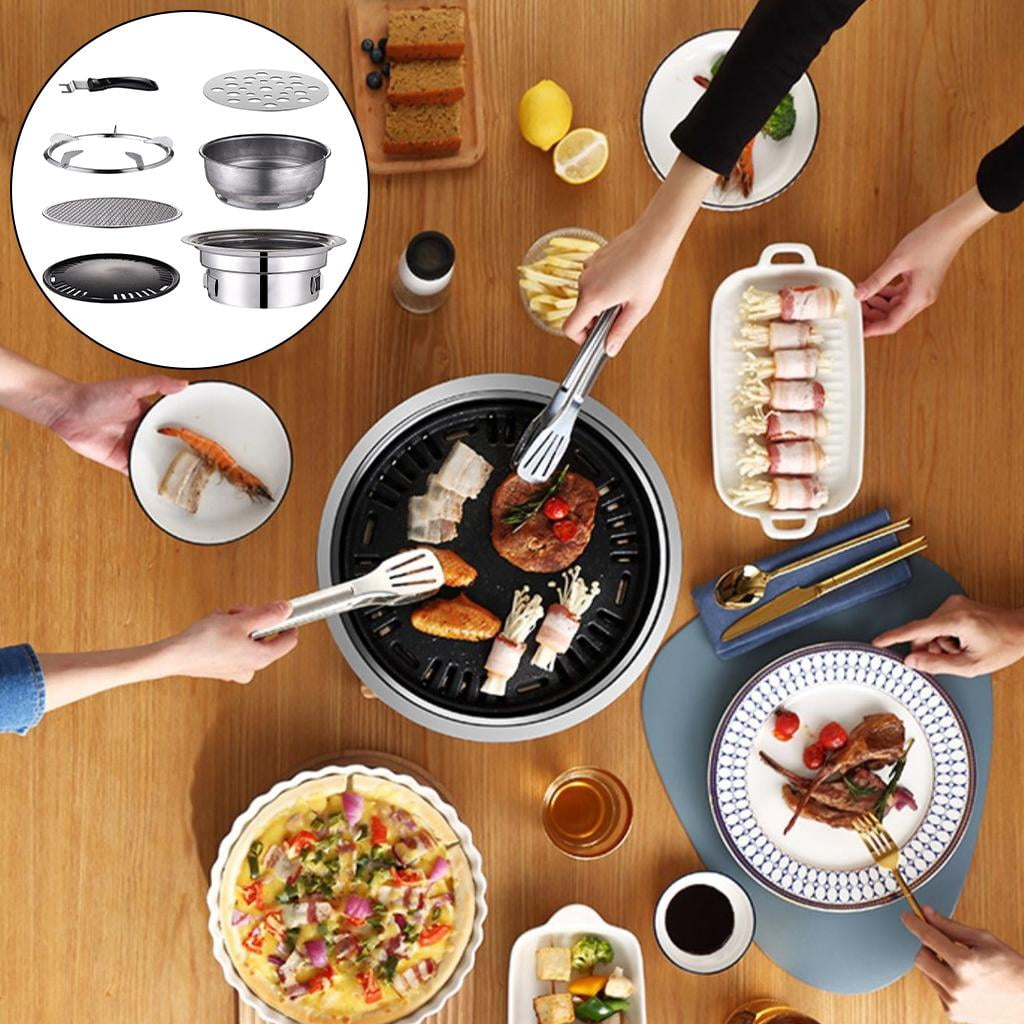 Axioma Korean Barbecue Grill Barbecue Stove Charcoal Grill for Indoors/Outdoors Korean 23.5cm