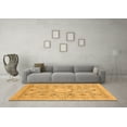 thumbnail image 3 of Ahgly Company Indoor Round Abstract Orange Modern Area Rugs, 3' Round, 3 of 4