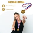 thumbnail image 4 of Baseball Hanging Medal Award Sports Medal Sports Competition Medal with Ribbon, 4 of 6