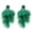 Green, variant on Vintage Handmade Chiffon Floral Earrings for Women, Exaggerated Big Flower Long Tassel Drop Dangle Stud Jewelry for Wedding Bridal Party, Purple