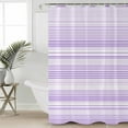 thumbnail image 5 of Purple Striped Shower Curtain, 66" x 72", Nature Abstract Art Classic Waterproof Bathroom Curtain Washable Shower Curtain Set with 12 Hooks, 5 of 6