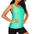 thumbnail image 2 of Uemuo blue green colors Pattern Workout Tank Tops for Women Breathable Moisture-wicking tank top Sleeveless Running Loose Fit Yoga Tops Active Shirts Sports Gym Exercise-Large, 2 of 7