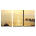 thumbnail image 2 of wall26 - 3 Piece Canvas Wall Art - Colorful Golden Sunrise with Sunpath on The Sea Surface - Modern Home Art Stretched and Framed Ready to Hang - 16"x24"x3 Panels, 2 of 4