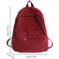 thumbnail image 1 of Ladies Backpack Harajuku Women Simple College Student Bag Solid Color Vintage Large Capacity Casual Fashion Schoolbag, 1 of 1