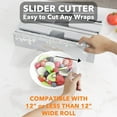 thumbnail image 4 of SpaceAid Bamboo Wrap Organizer with Cutter and Labels, Plastic Wrap, Aluminum Foil and Wax Dispenser for Kitchen, Gray, 4 of 5