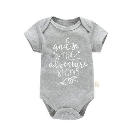 

Baby Girl Cotton Clothes Boys Girls Short Sleeve Letter Print Romper Bodysuit For Children Clothes