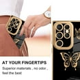 thumbnail image 5 of Designed for Samsung Galaxy S23 Ultra 5G Case Cute Butterflies Design for Women Girls,Luxury Plating Bumper Camera Lens Protection Cover for Galaxy S23 Ultra 5G -Black, 5 of 7