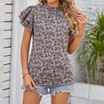 thumbnail image 4 of Blusa suelta con cuello en V y manga corta con estilo para mujer OAVQHLG3B Store lin121212, 4 of 5