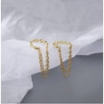 thumbnail image 4 of Solid 925 Sterling Silver Cuff Earrings Chain Cartilage Wraps for Women Teens Minimalist Cuff Earrings No Piercing, 4 of 5