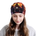 thumbnail image 2 of Rocae Magical Stained Glass Castle for Beanies Hats for Men Women Warm Chunky Knit Hats Winter Adult Milk Silk Knitted Beanie, 2 of 7