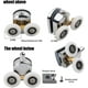 thumbnail image 2 of Shower Door Double Roller Pulley 4pcs/set 23mm Wheel Diameter Plated Alloy Fixed Pulley Bathroom Spare Parts, 2 of 5