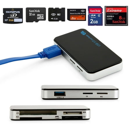 TSV 5Gbps USB 3.0 All in 1 Compact Flash Multi Card Reader CF Adapter Micro SD MS