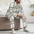thumbnail image 7 of Salouo Anchors and Ropes Print Button-Front Long Sleeve Pajama Set for Men, Soft 2Pjs Men's Long Sleeve Sleepwear-Large, 7 of 7
