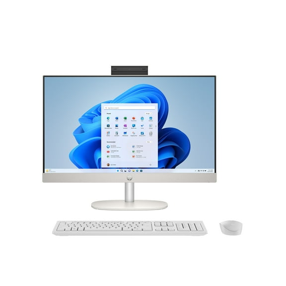 Open Box HP 23.8 inch All-in-One Desktop PC FHD Touchscreen Intel i3 , 8GB, 256GB SSD Windows 11 Home Shell White
