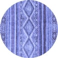 thumbnail image 1 of Ahgly Company Indoor Round Southwestern Blue Country Area Rugs, 6' Round, 1 of 4
