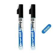 Pebeo Watercolor Marker Pen Blank Drawing Gum 0.7mm 4mm Watercolor Liquid Art Masking Pen France 4mm-2Pcs