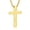 Gold, variant on APSVO Black Cross Necklace for Men Soccer Pendant Chain Stuff Accessories Items Catholic Religious Christian Birthday Fathers Day Jewelry Gifts Dad Husband Son Boyfriend Teen