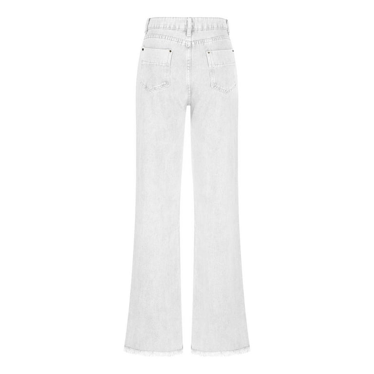 Pull On Womens Jeans Baggy Stretchy High Waisted Denim Wide Pull On Womens Jeans Baggy Stretchy High Waisted Denim Wide