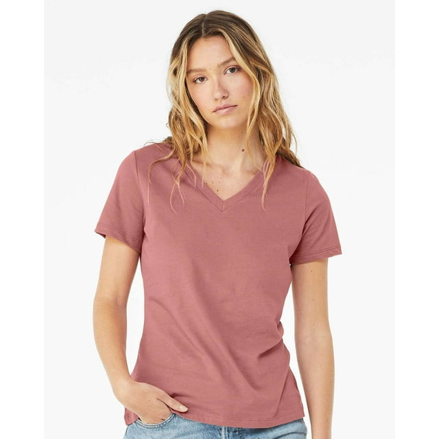 Bella + Canvas Ladies' Relaxed Jersey V-Neck T-Shirt