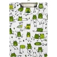 thumbnail image 2 of Coolnut Cute Frog Clipboard, Acrylic Standard A4 Letter Size Clip Board with Low Profile Clip for Office, Classroom, Doctor, Nurse and Teacher, 12.5"x9", 2 of 7
