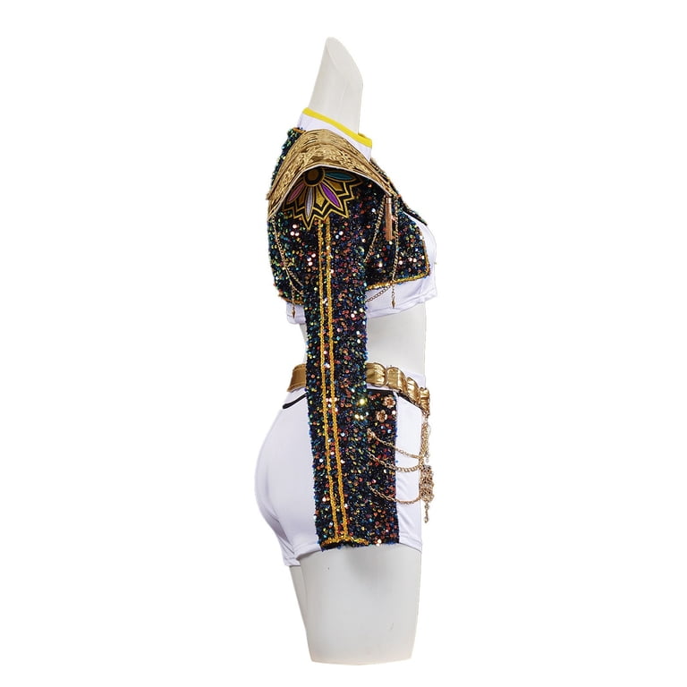 kp0p Demon Halloween Costume Hunter - Rumi Golden Cosplay Full Set, Girls  Dress up Costumes, Halloween Cosplay Costumes - Black, 140 - Walmart.com