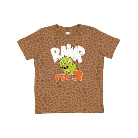 

Inktastic RAWR I m 3! Baby Triceratops Gift Toddler Boy or Toddler Girl T-Shirt