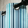 thumbnail image 3 of Ambesonne Nautical Grommet Curtain, Striped Pastel Toned, 50" x 108", Sky and Dark Blue, 3 of 6