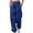 Blue, variant on Buigttklop Pants for Women 2024 Casual Solid Elastic Waist Trousers Long Straight Pants