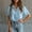 Light Blue, variant on 2026 New Womens Casual V Neck Short Sleeve Button Down Shirts Business Casual Work Boho Tops Blouses(Light Pink,XXXL)