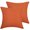 Orange, variant on Unique Bargains 2-Pack Solid Waterproof Decorative Throw Pillow Covers Gray 20" x 20"