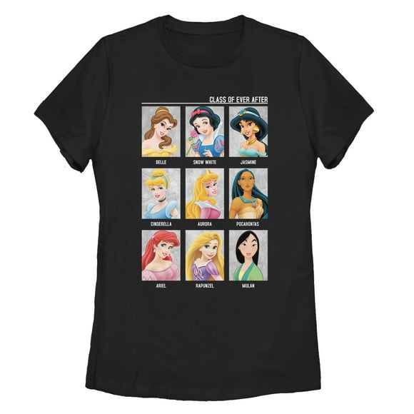 T-Shirt Disney Princesses pour Femmes - Black - Petit