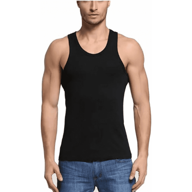 Camiseta interior negra hombre deals