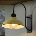 thumbnail image 3 of JONATHAN Y Stanley 12.25" 1-Light Farmhouse Industrial Indoor/Outdoor Iron LED Gooseneck Arm Outdoor Sconce, Matte Yellow, 3 of 8