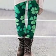 thumbnail image 4 of St Patricks Day Leggings for Women Casual Stretch Slim Fit Fashion Printed Fitness Workout Yoga Pants (L, Green), 4 of 9