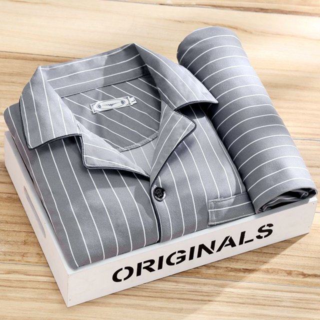 Pyjama Homme à Manches Longues Printemps et Automne Costume Décontracté d'Été pour Jeunes