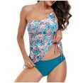 thumbnail image 1 of LSLJS Ladies Fashion Multicolor Leaf Flower Print Sling Women Swimsuit Swimming Trunks Set, Tankini Swimsuits, 1 of 7