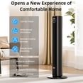 thumbnail image 3 of FREE VILLAGE 36 inch Tower Fan Portable Floor Fans,85°Oscillating Fan Quiet Cooling 12H Timer Remote Control Standing Bladeless Electric 3 Wind Speeds 4 Modes Bedroom Drom Office,Black, 3 of 8