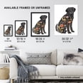 thumbnail image 3 of Artery8 Floral Pattern Black Labrador Dog Lover Design Living Room Unframed Wall Art Print Poster Home Decor Premium, 3 of 3